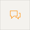 simple outline icon of a chat conversation