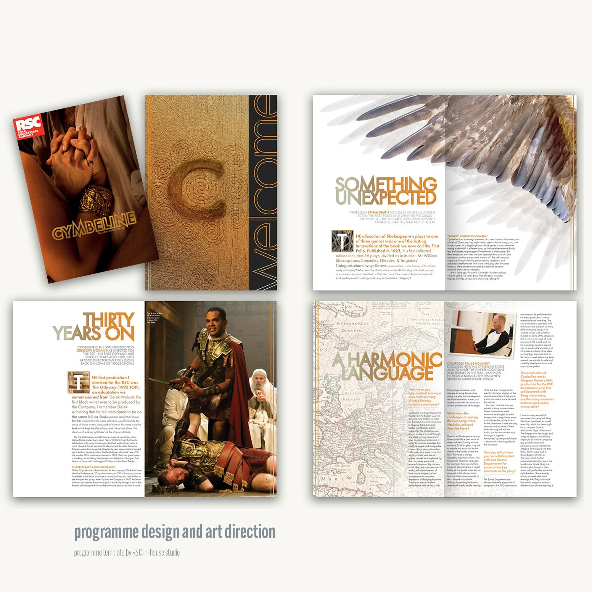 Royal Shakespeare Company Shakespeare Cymbeline directed by Gregory Doran  programme