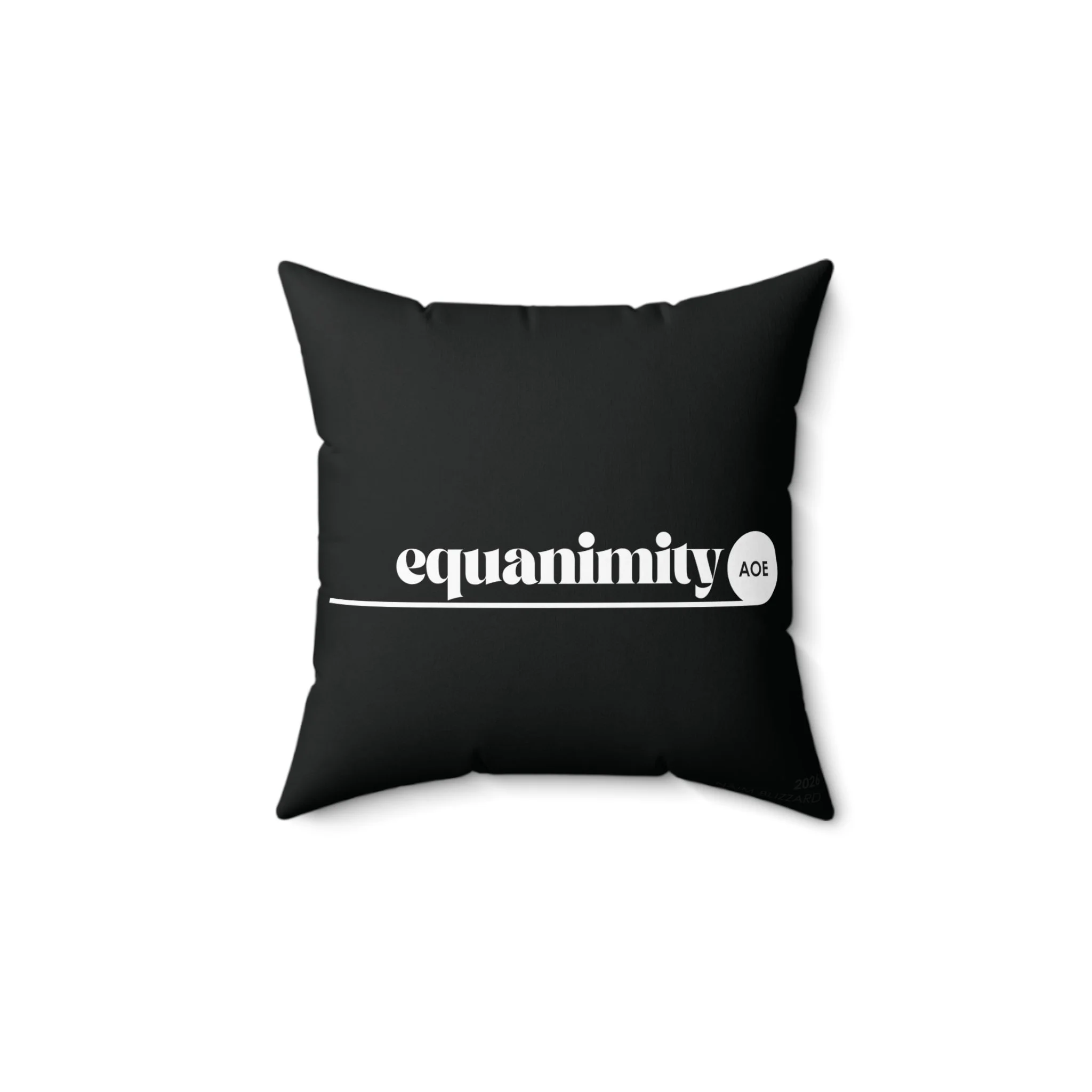 [AOEquanimity] Black Square Throw Pillow