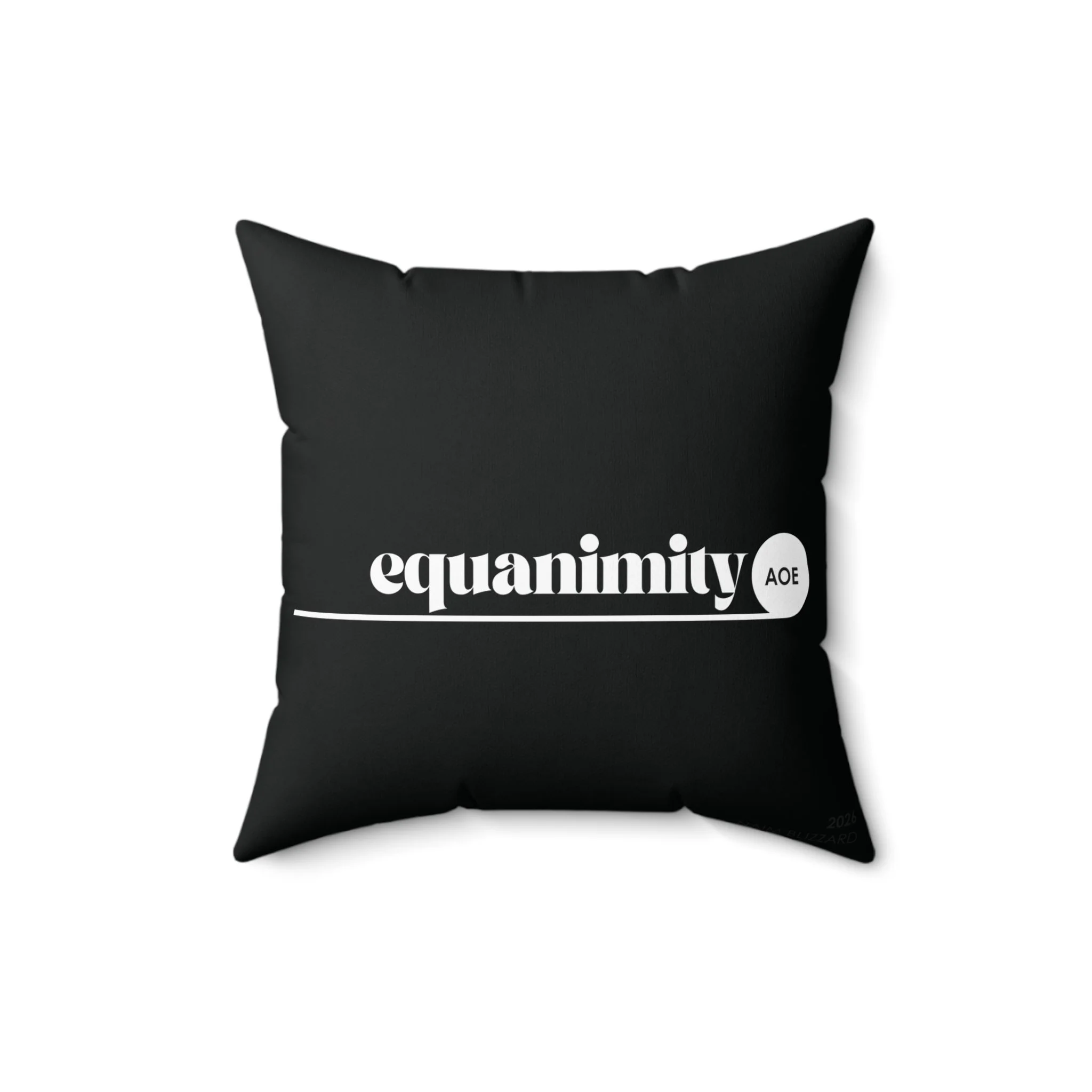 [AOEquanimity] Black Square Throw Pillow