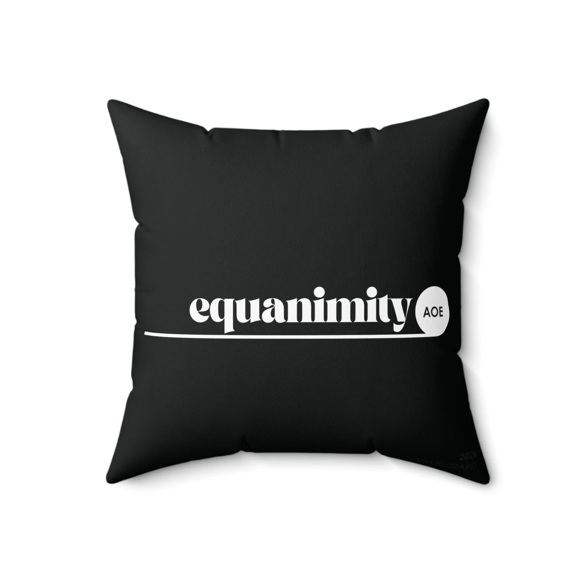 [AOEquanimity] Black Square Throw Pillow