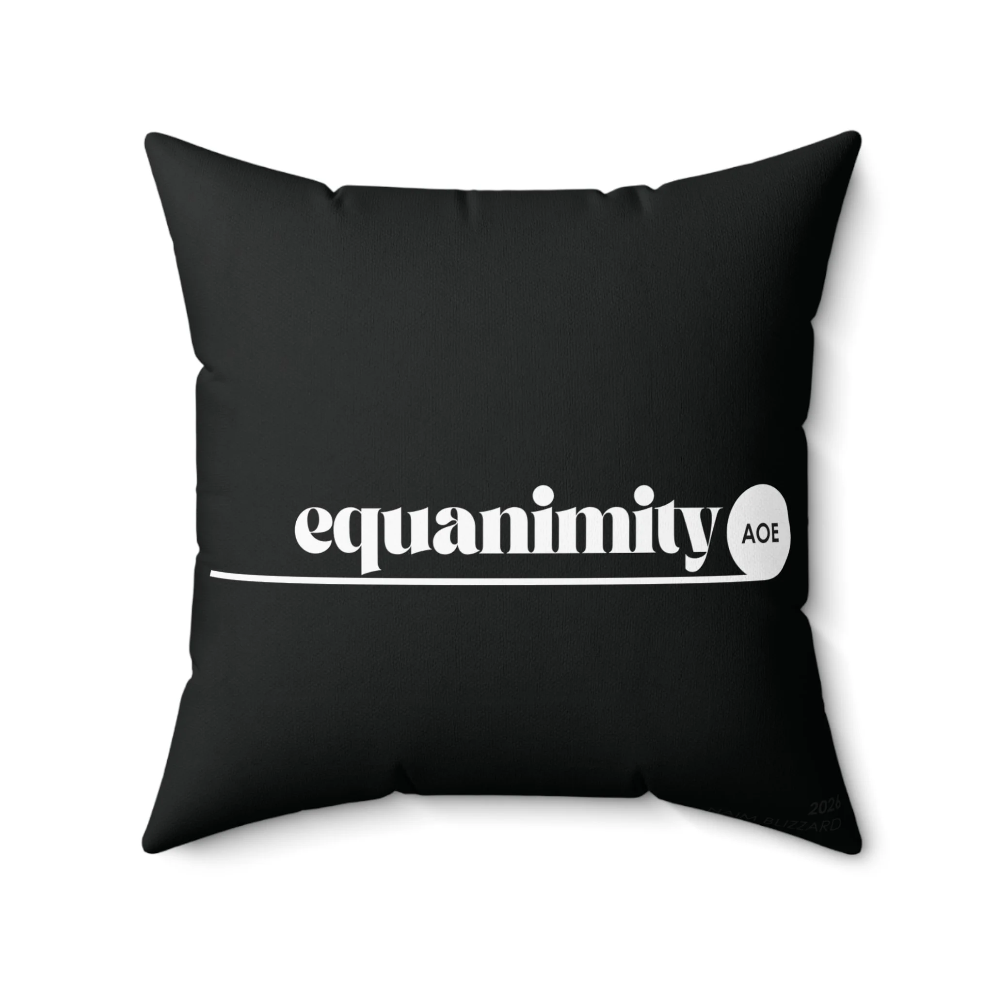 [AOEquanimity] Black Square Throw Pillow