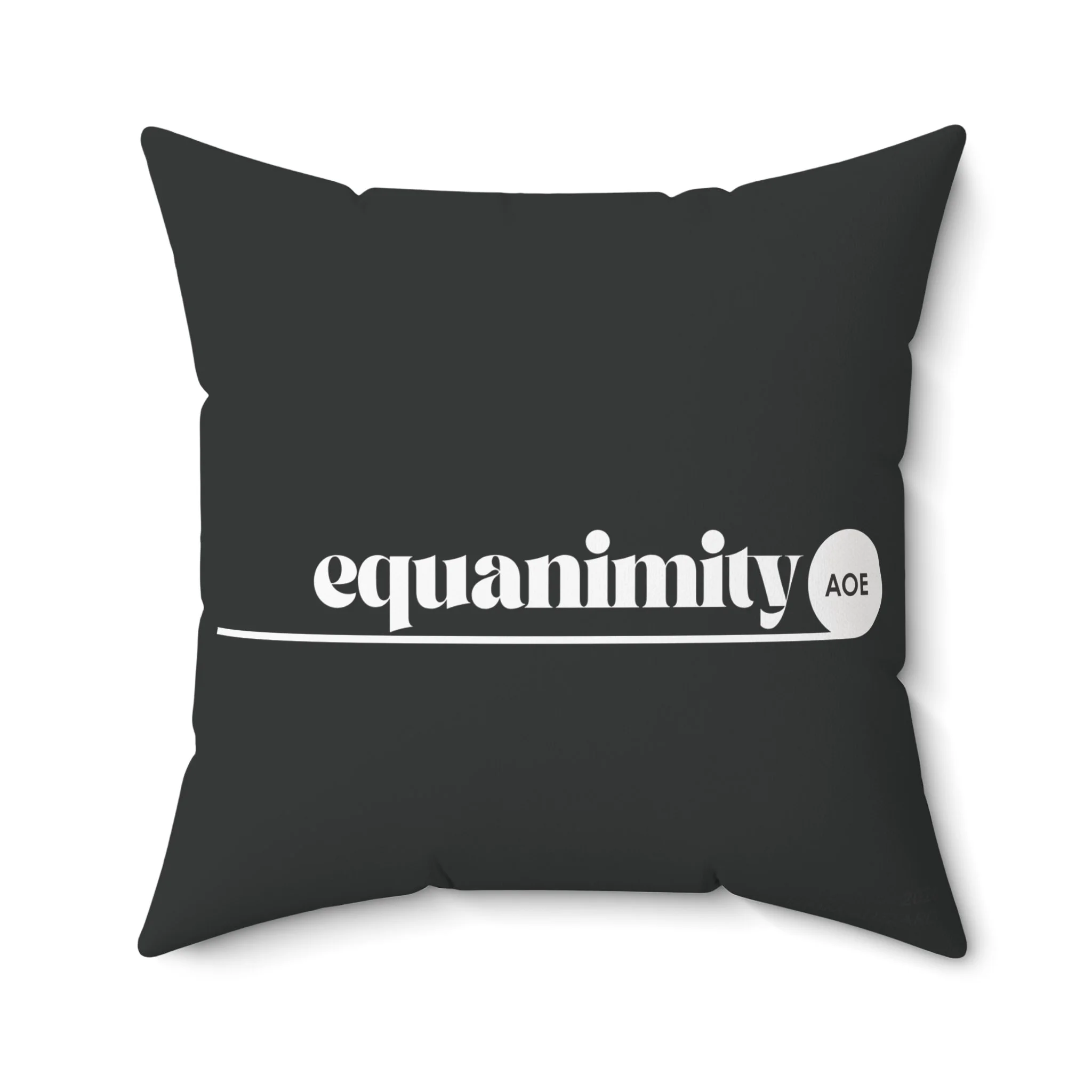 [AOEquanimity] Black Square Throw Pillow