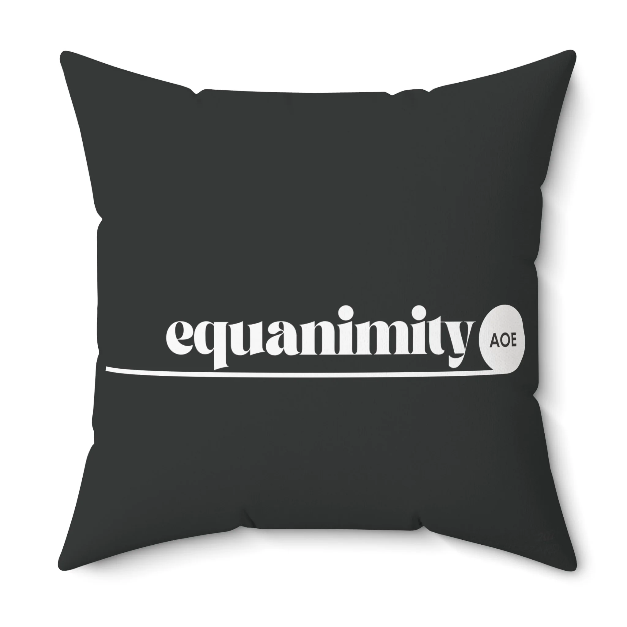 [AOEquanimity] Black Square Throw Pillow