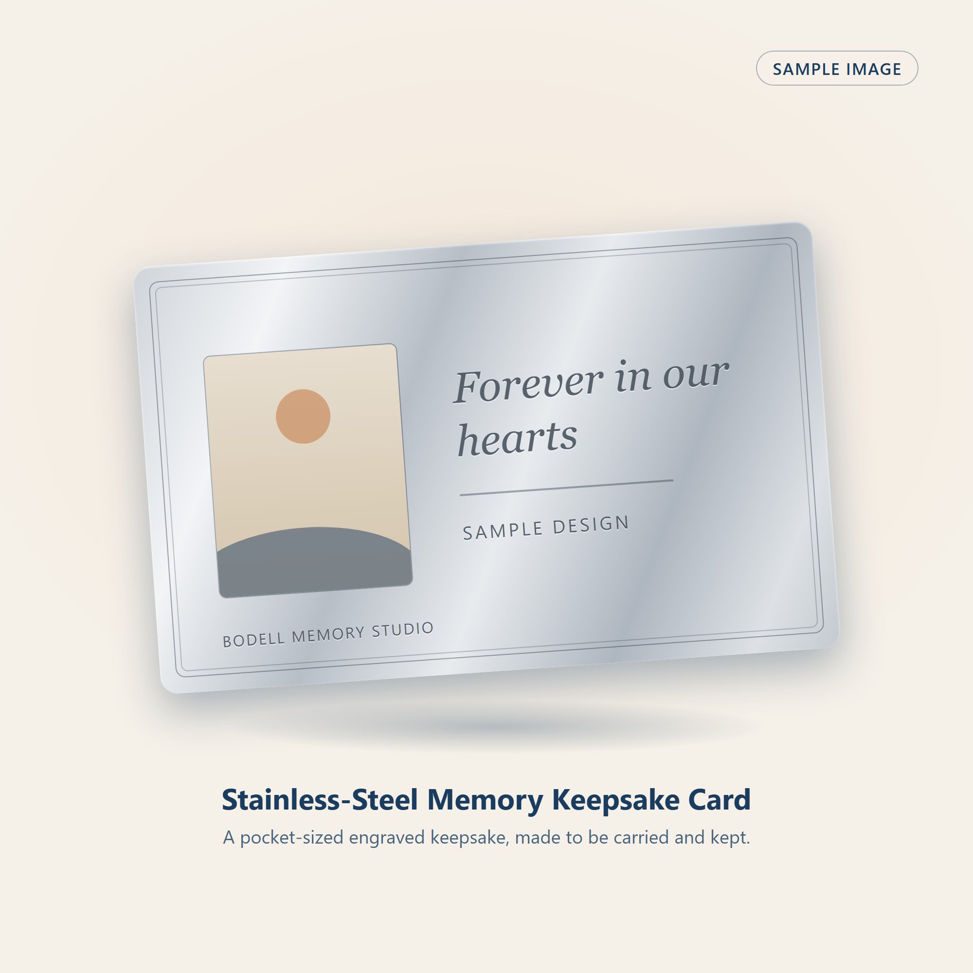 Stainless-Steel Memory Keepsake Card
