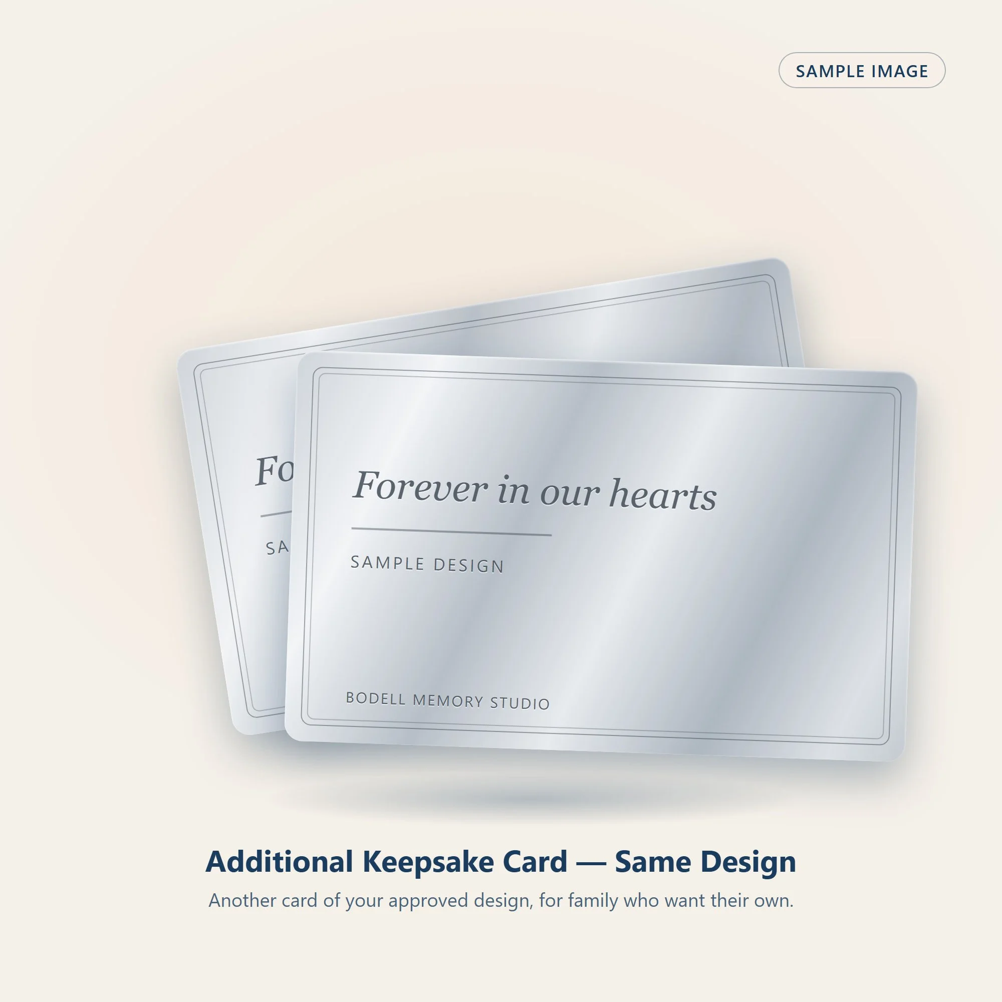 Additional Keepsake Card (Same Design)