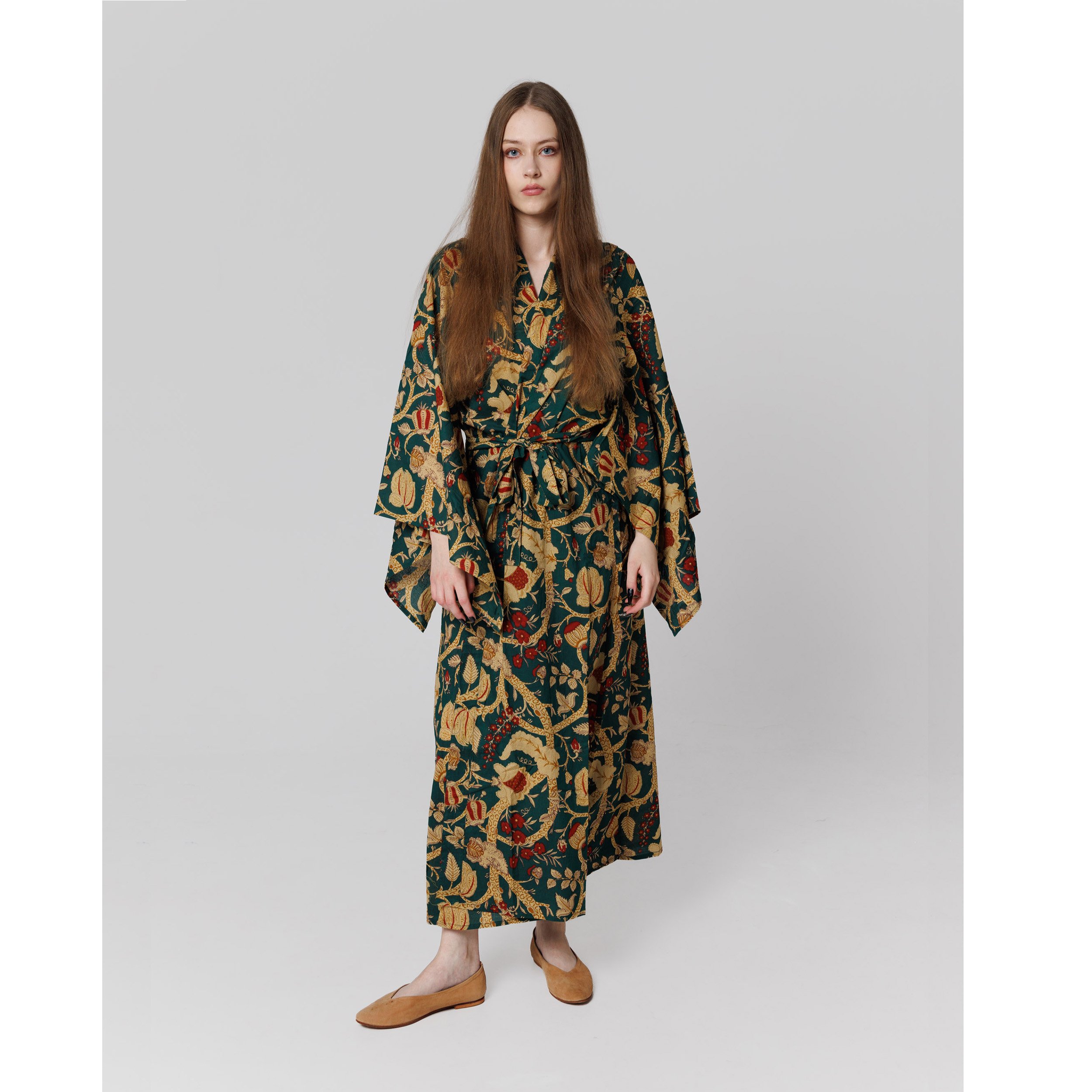 Rajasthan Green Kimono