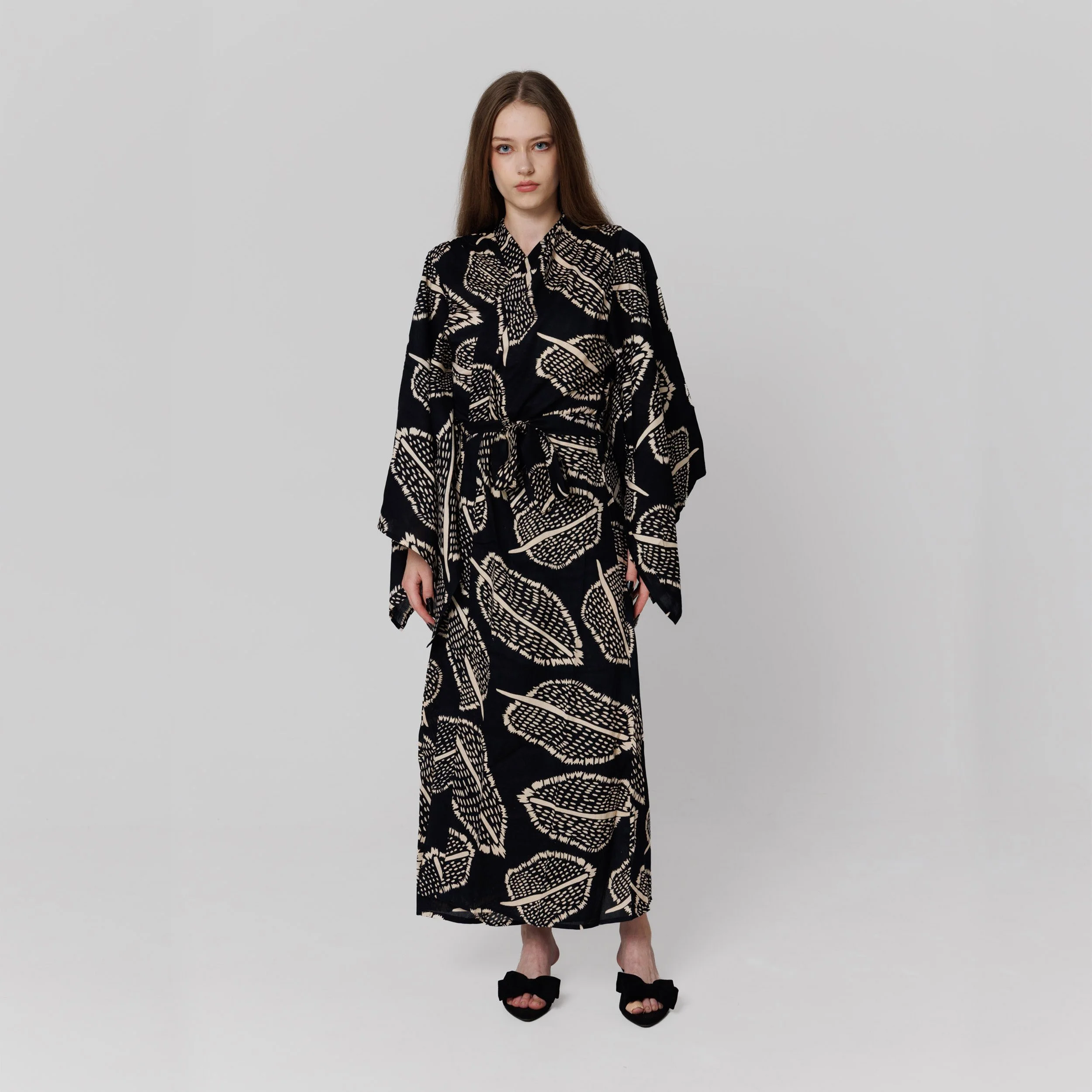 Black Feathers Kimono