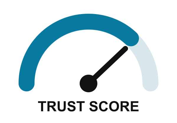 Pocket Bridge internal Trust Score gauge.