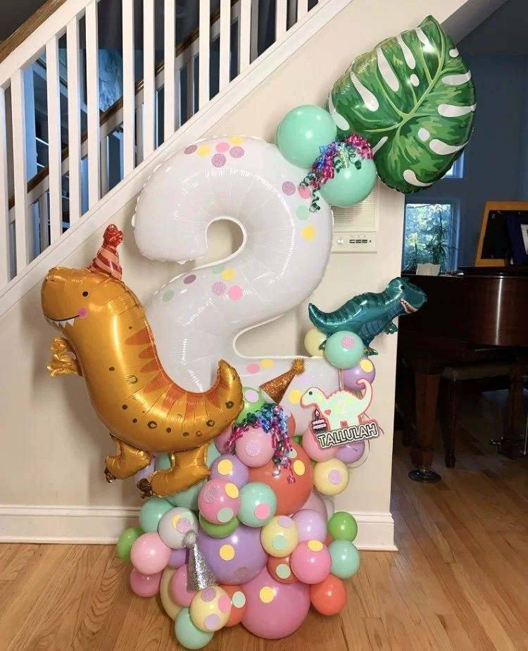 A Dinosaur for a Two year old!  This Single Digit Theme Number Bouquet was a huge hit in Yardley PA!