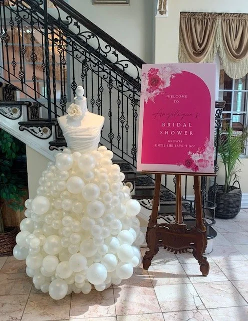 Our white balloon dress made for a wonderful focal point at Bella Tori Mansion in Langhorne PA.