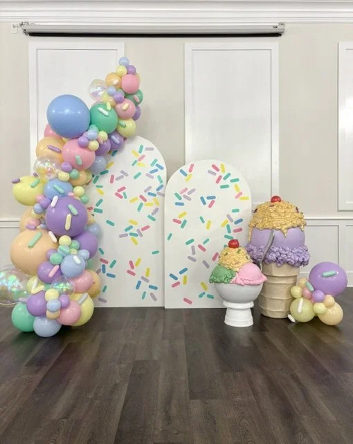 Multiple Backdrops with Balloons or Florals- Price Varies