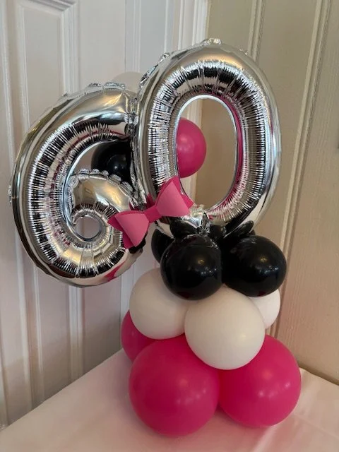 Custom balloon centerpieces for a birthday party in Washington Crossing PA