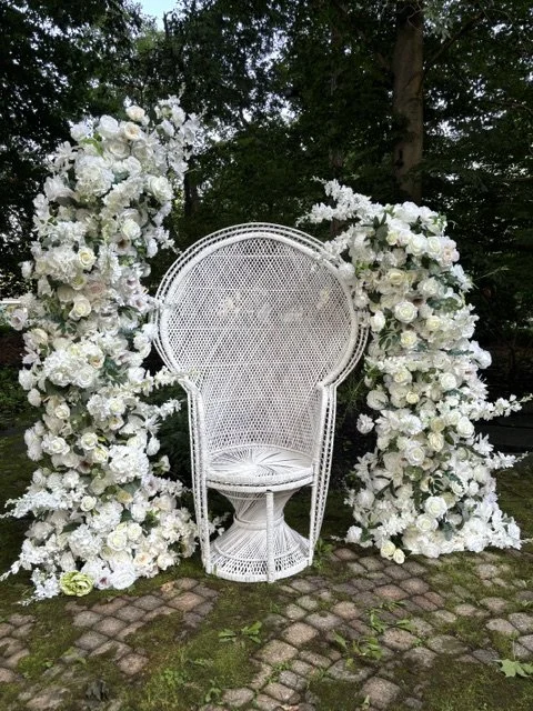 Faux Floral Arch Package-Whisper White