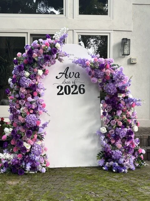 Faux Floral Arch Package-Purple Passion
