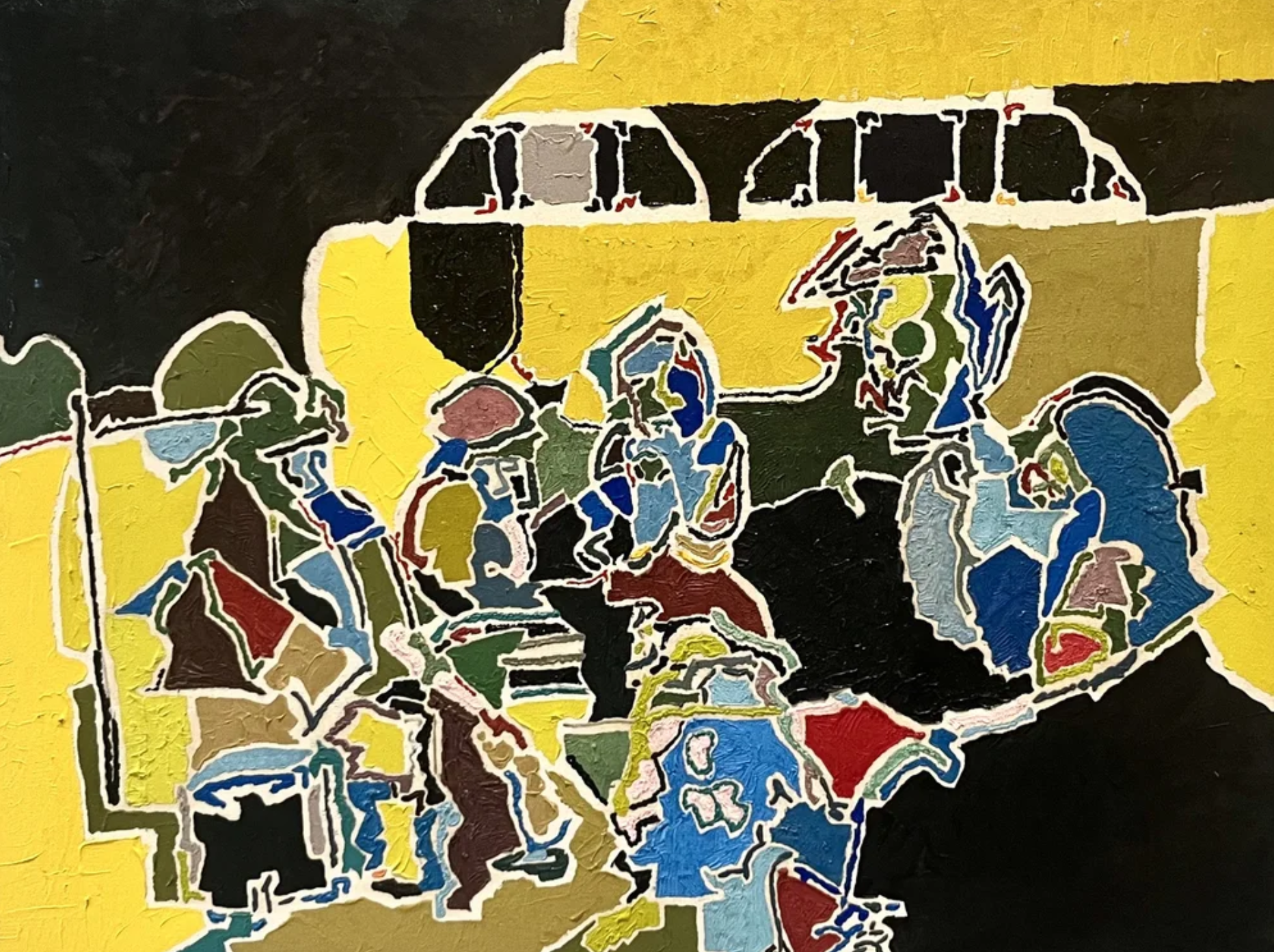 Smoking Room, Oil and Acrylic on Canvas, 100 x 80 cm