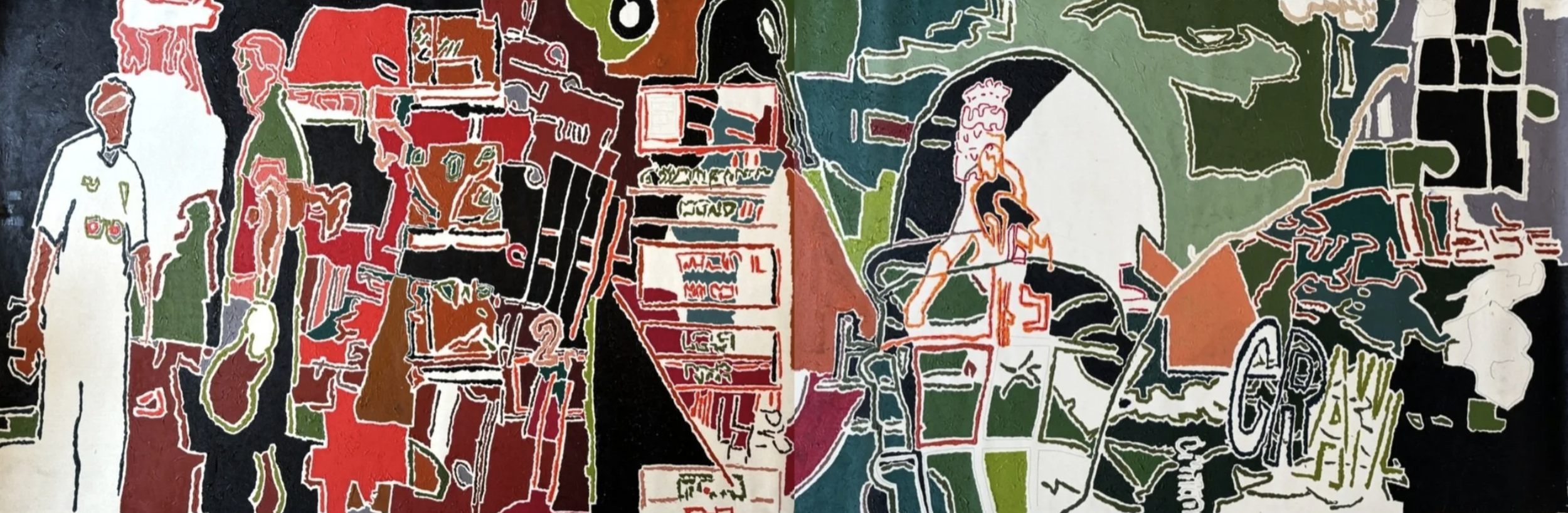 Amadeus. 2024. Acrylic on canvas. 315 x 100 cm.
