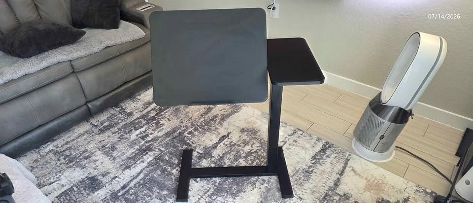 Adjustable Laptop Table with Side Platform