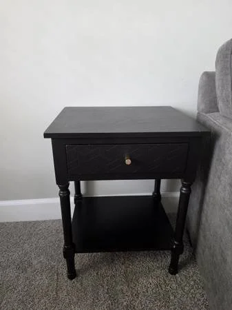 Elegant Wooden Nightstand with Storage