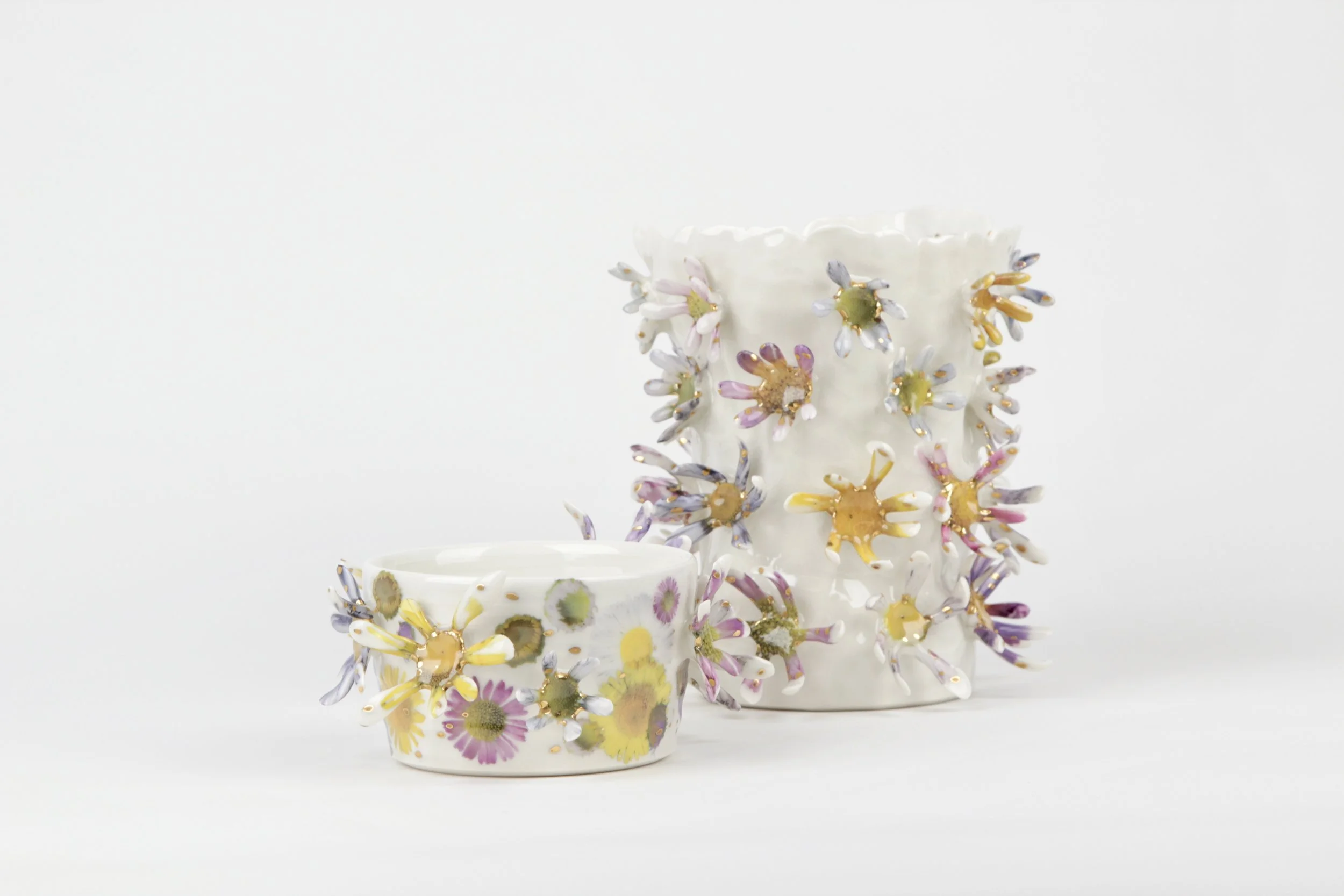 TDJ - Fleabane tea bowl and vase