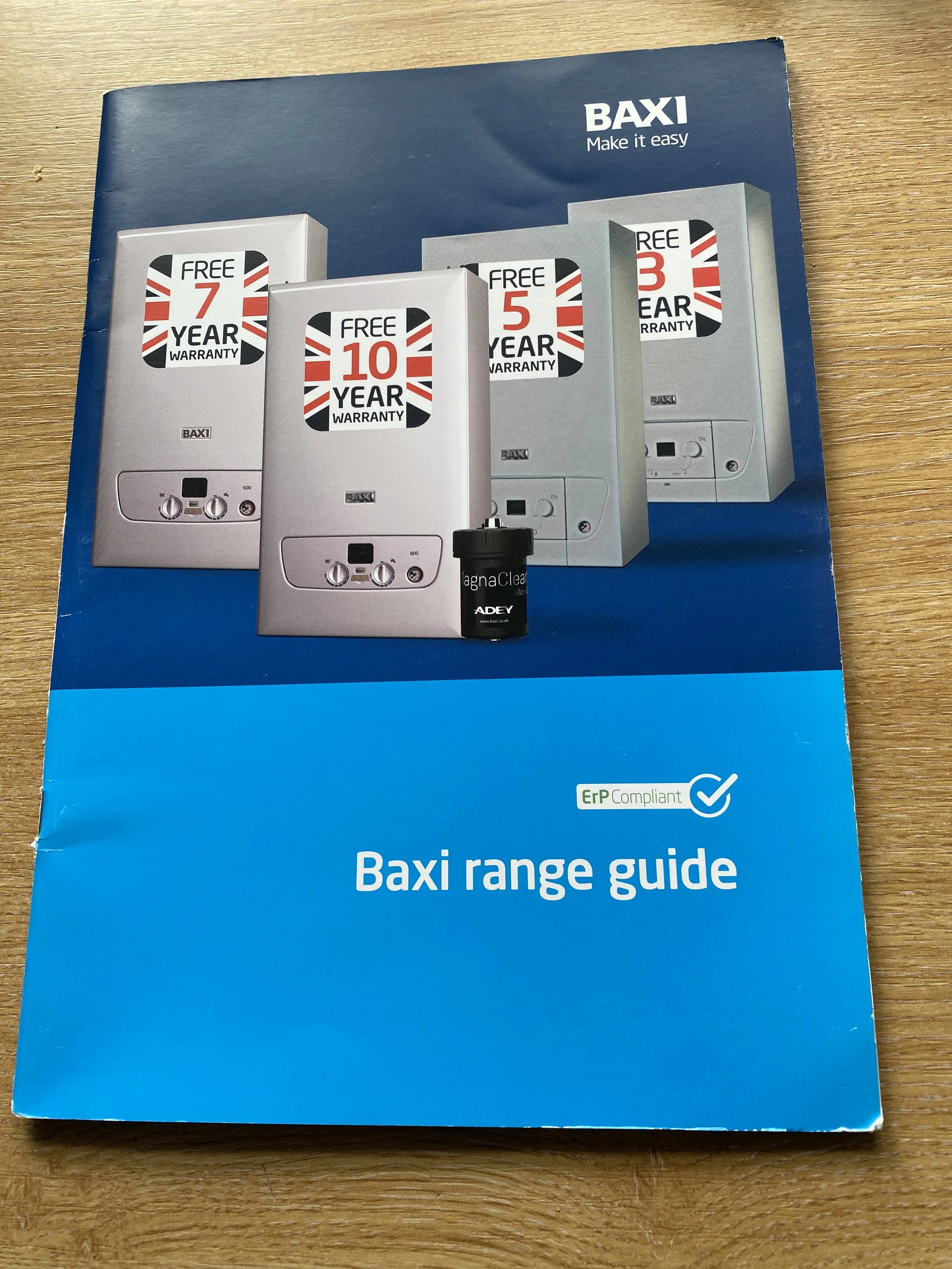 Baxi range guide booklet BOILERS