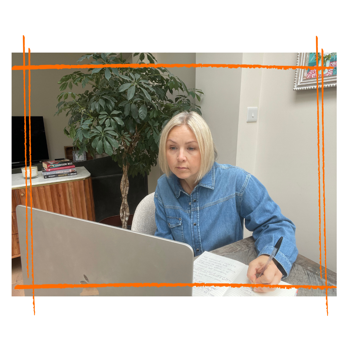 Faye Towers in a virtual leadership coaching session