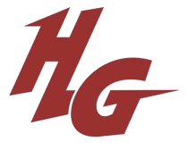 Bold red letters 'H' and 'G' with a lightning bolt design.