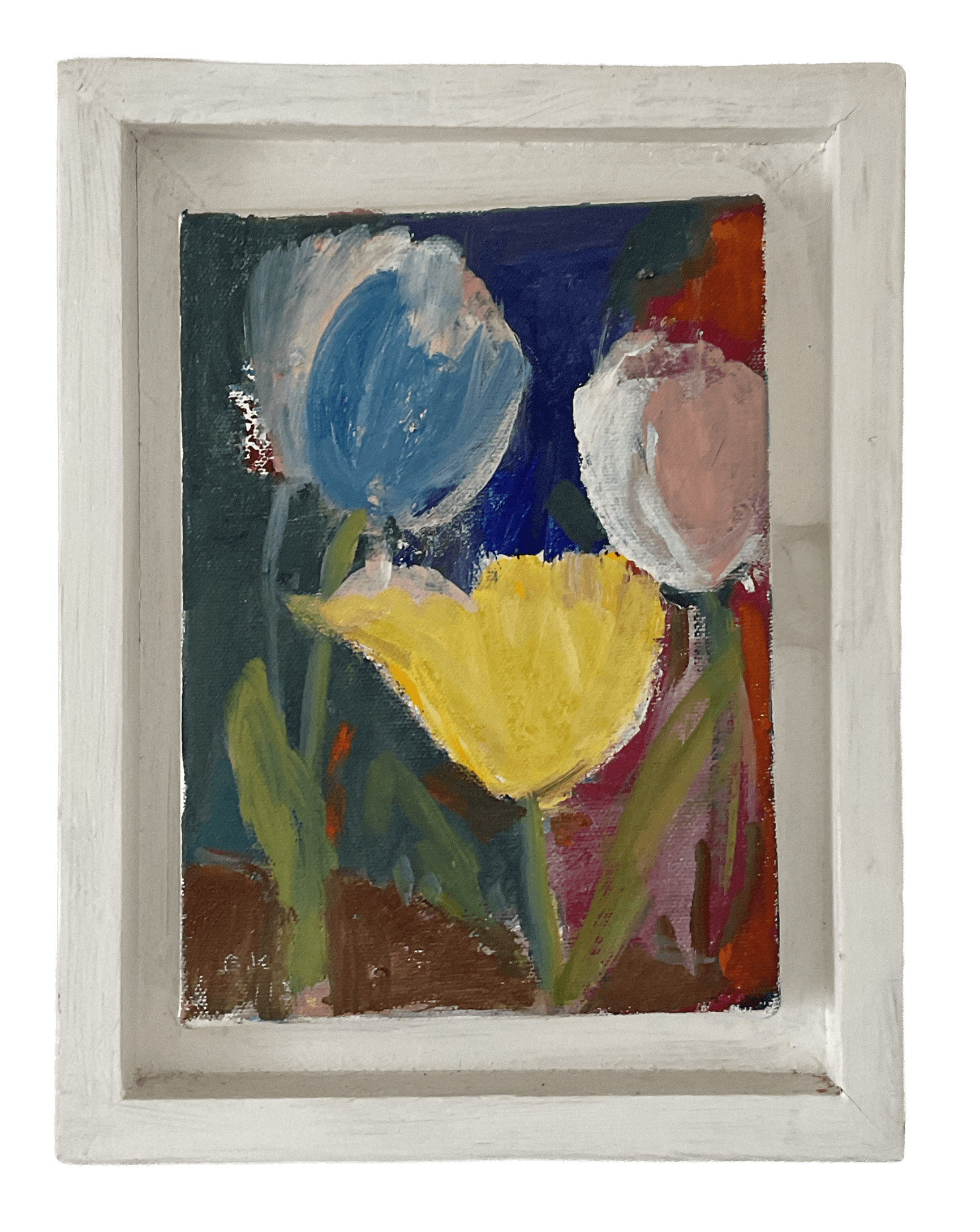 Die blaue Tulpe, 22 x 28 cm, Acryl