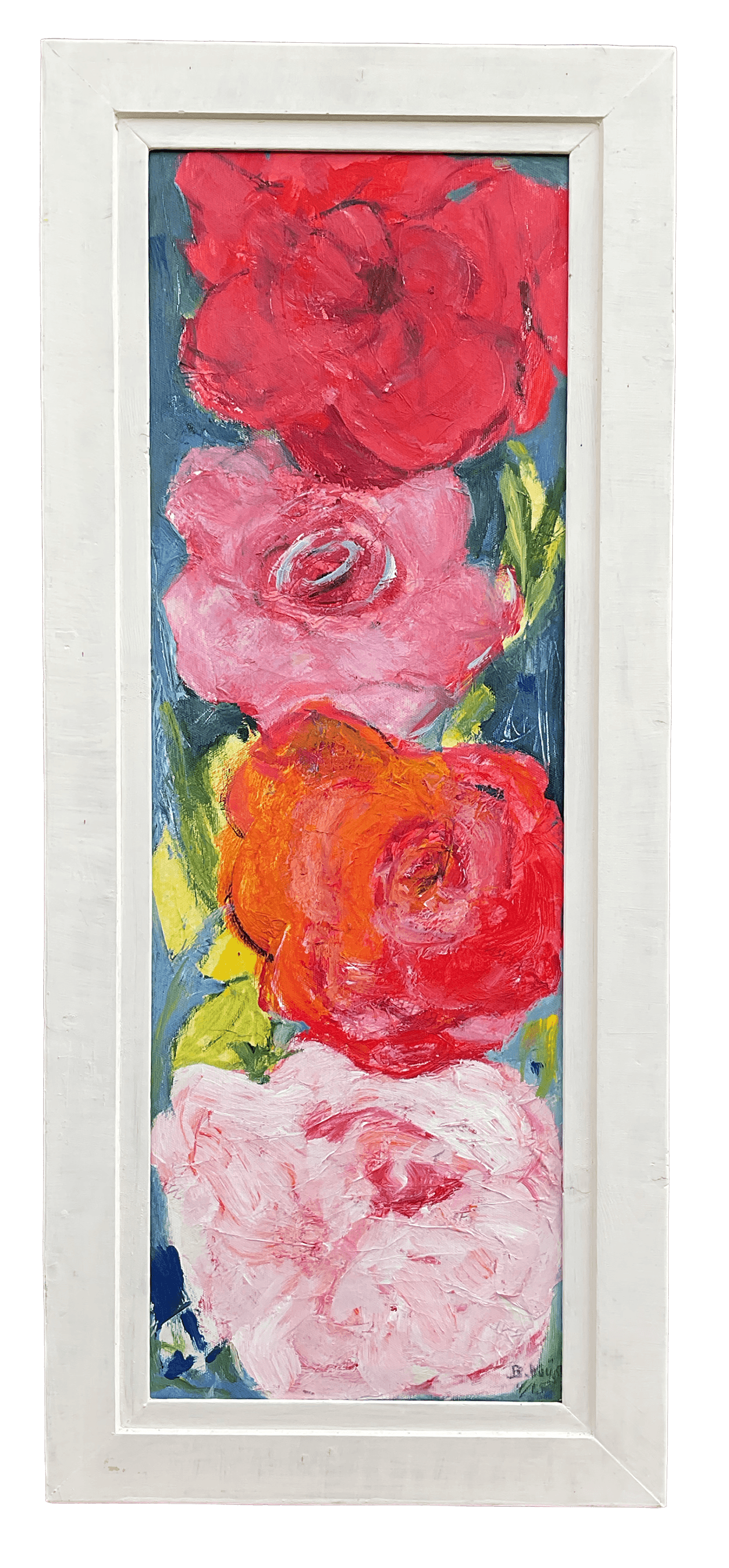 Rosensäule, 36 x 89 cm, Acryl