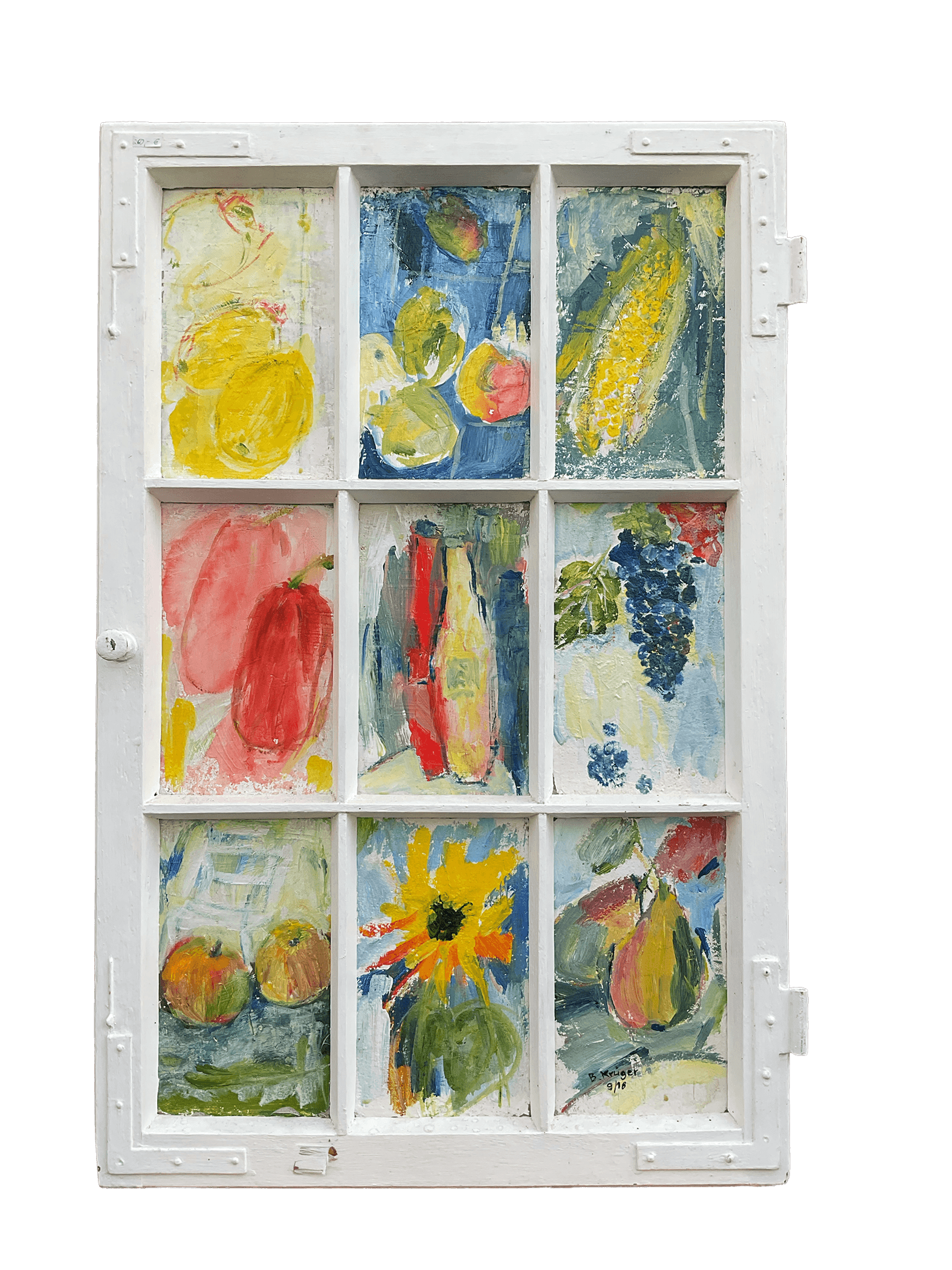 Früchtefenster, 56 x 88 cm, Acryl auf Festplatte