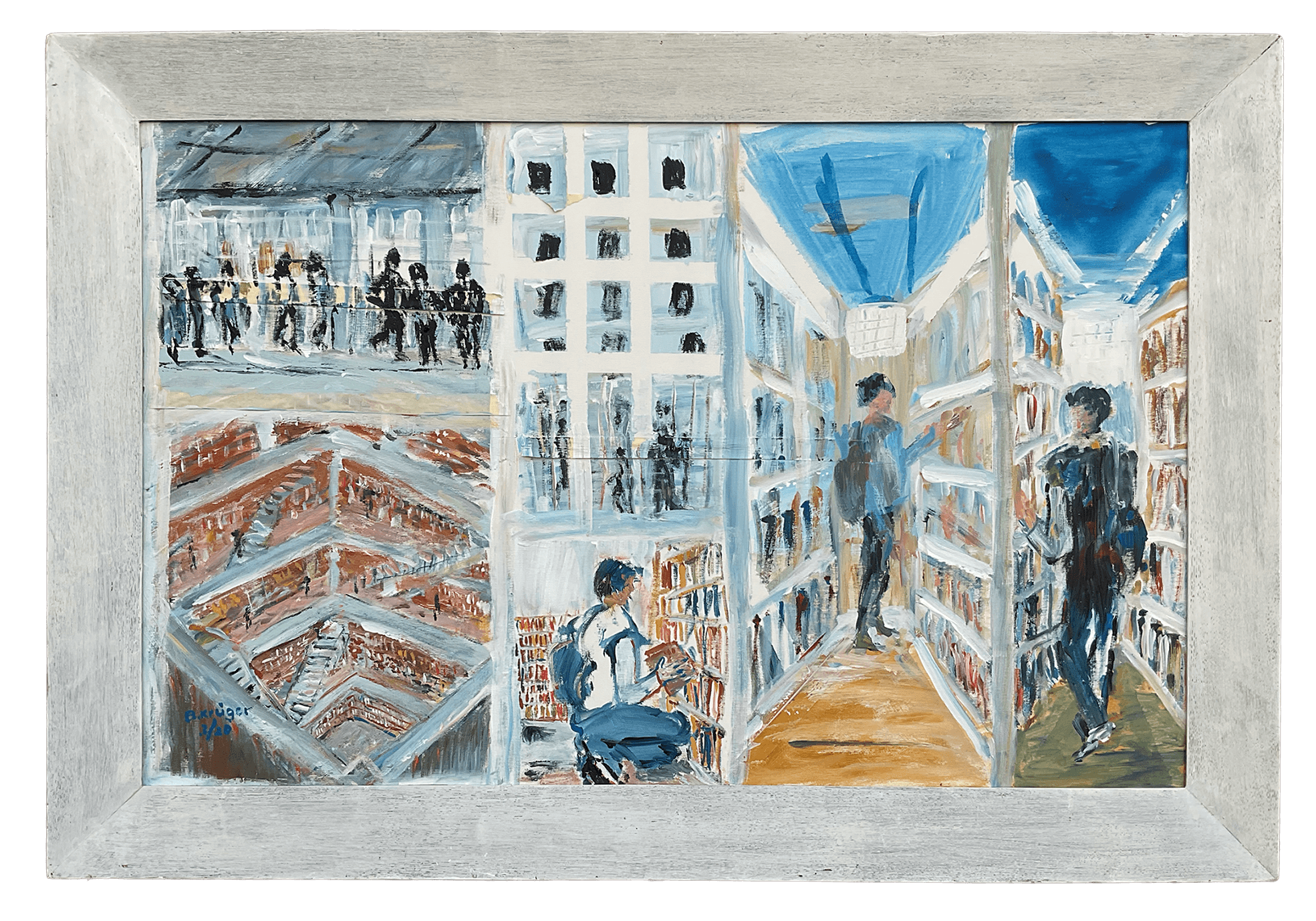 Stadtbücherei Stuttgart, 110 x 75 cm, Acryl