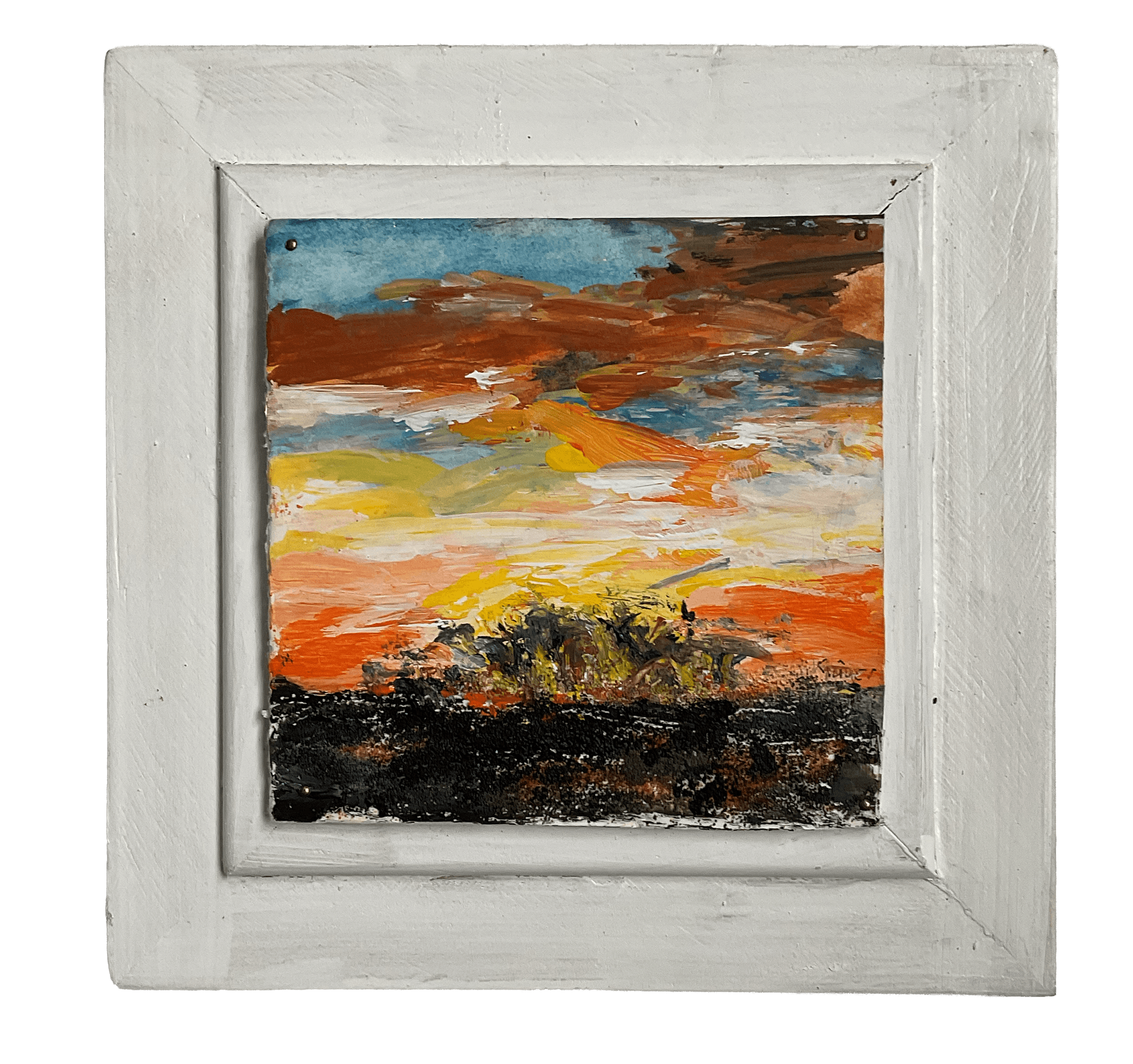 Sonnenuntergang in Namibia, 20 x 19 cm, Acryl