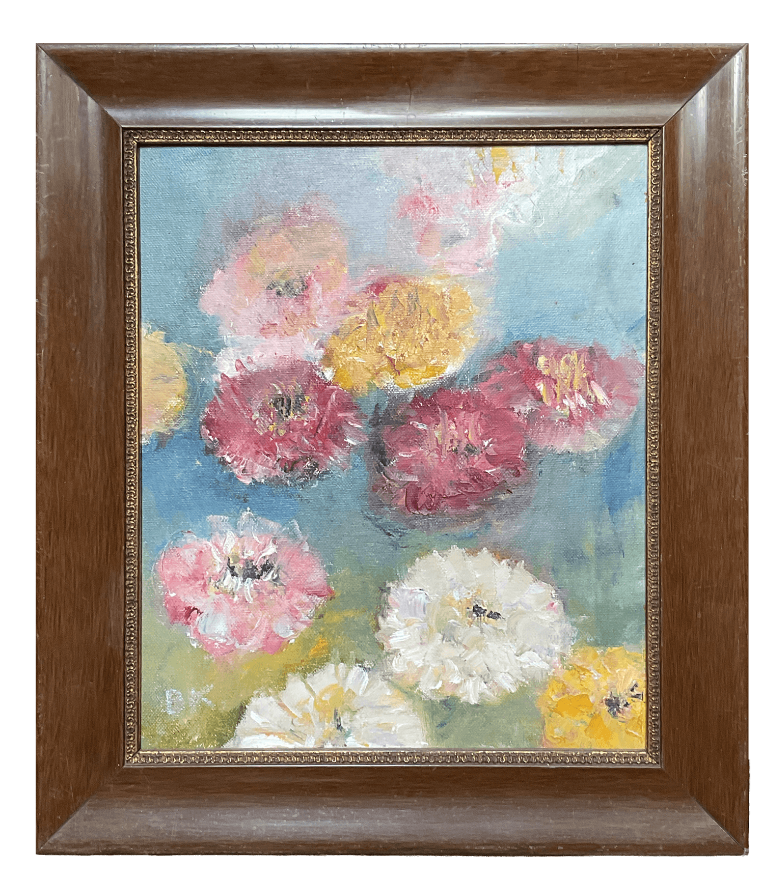 Zinnien, 30 x 42 cm, Acryl