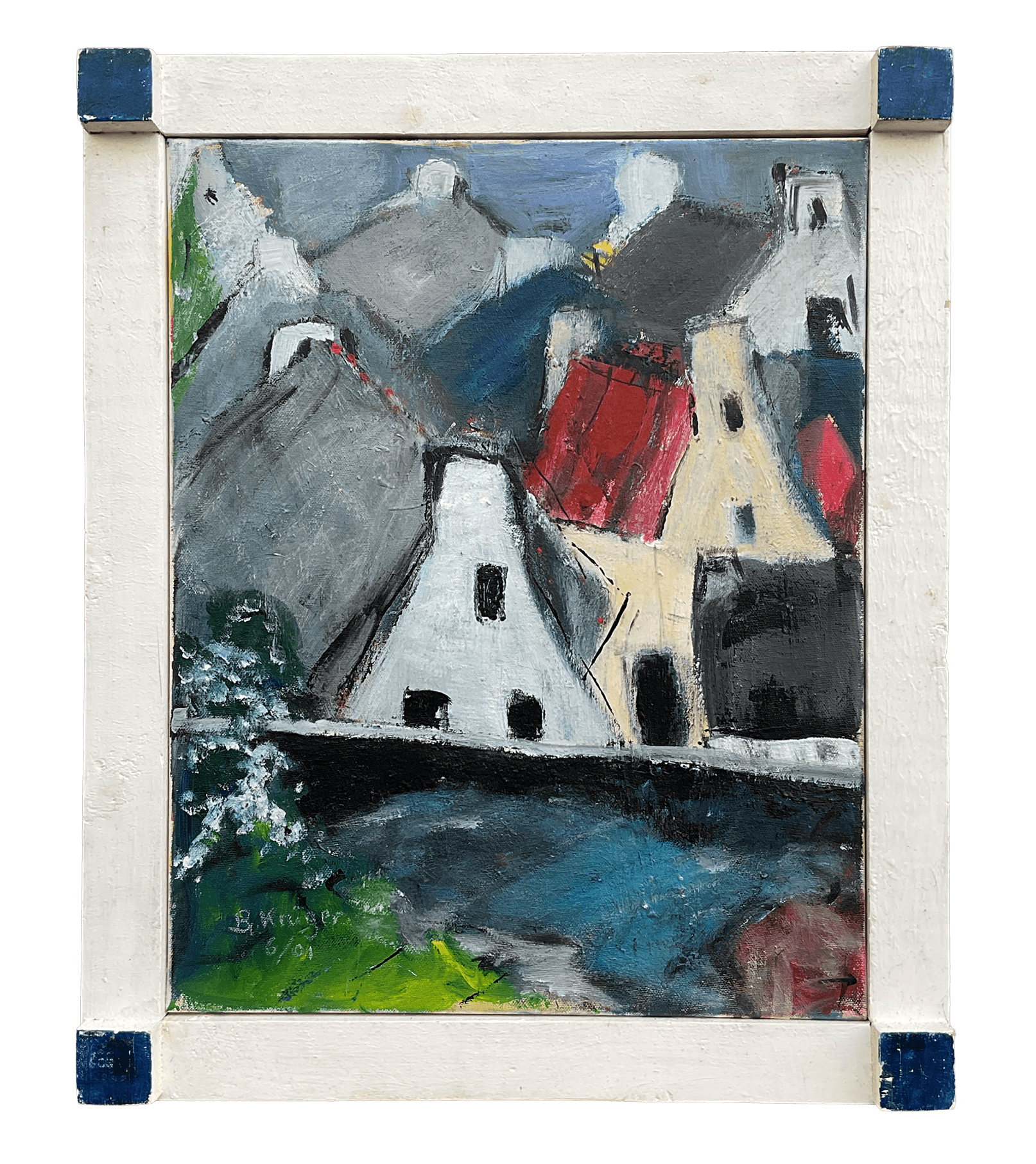 Bretonische Häuser, 50 x 60 cm, Acryl