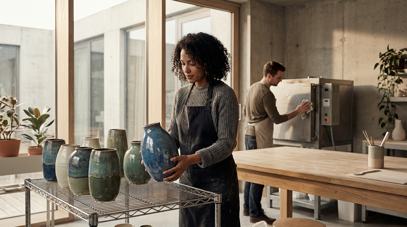 Glazed Ceramic Vases