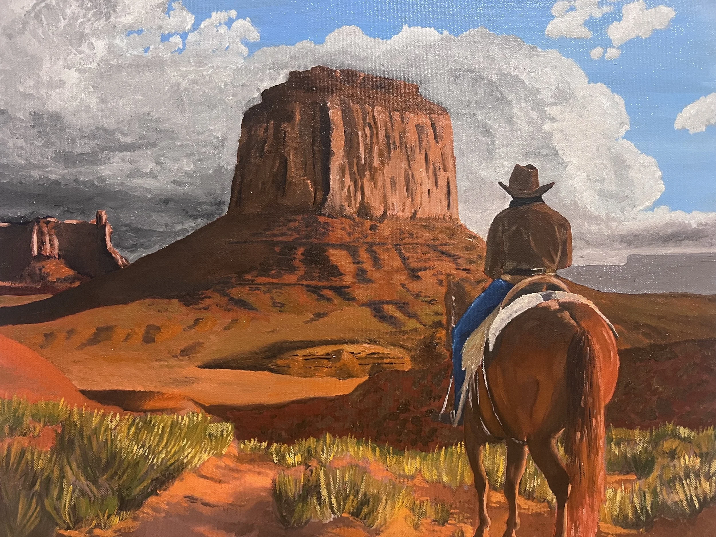 Arizona Desert, Oil on canvas, 20 x 16