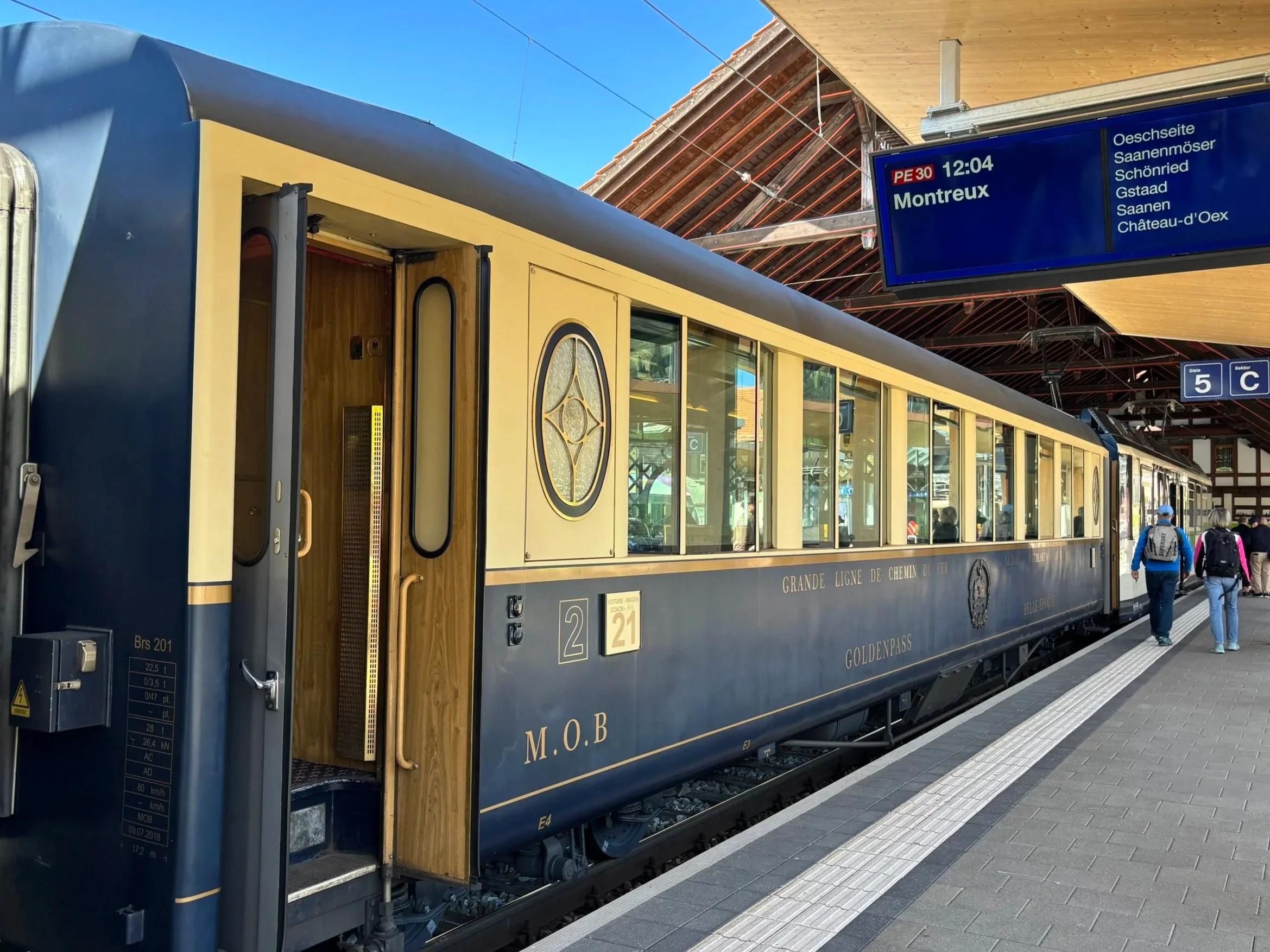 GoldenPass Belle Epoque train, Switzerland, Montreux, St.Moritz