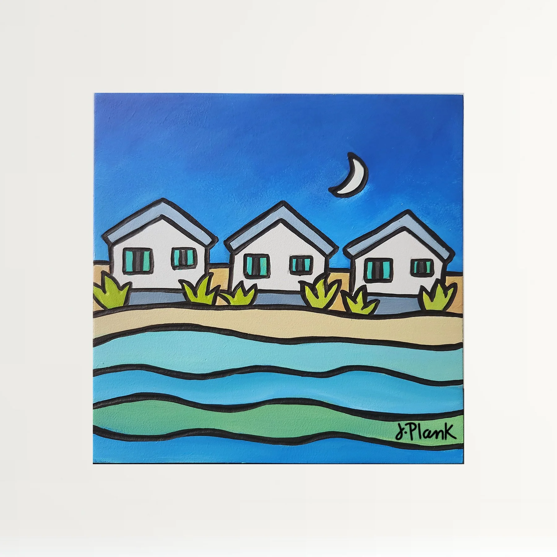 Origial Art - 8" Beach Cottage