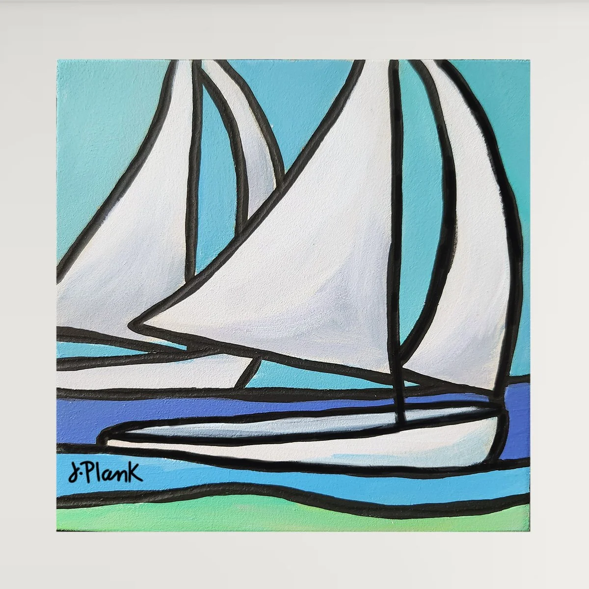 Origial Art - 6" Sailboats