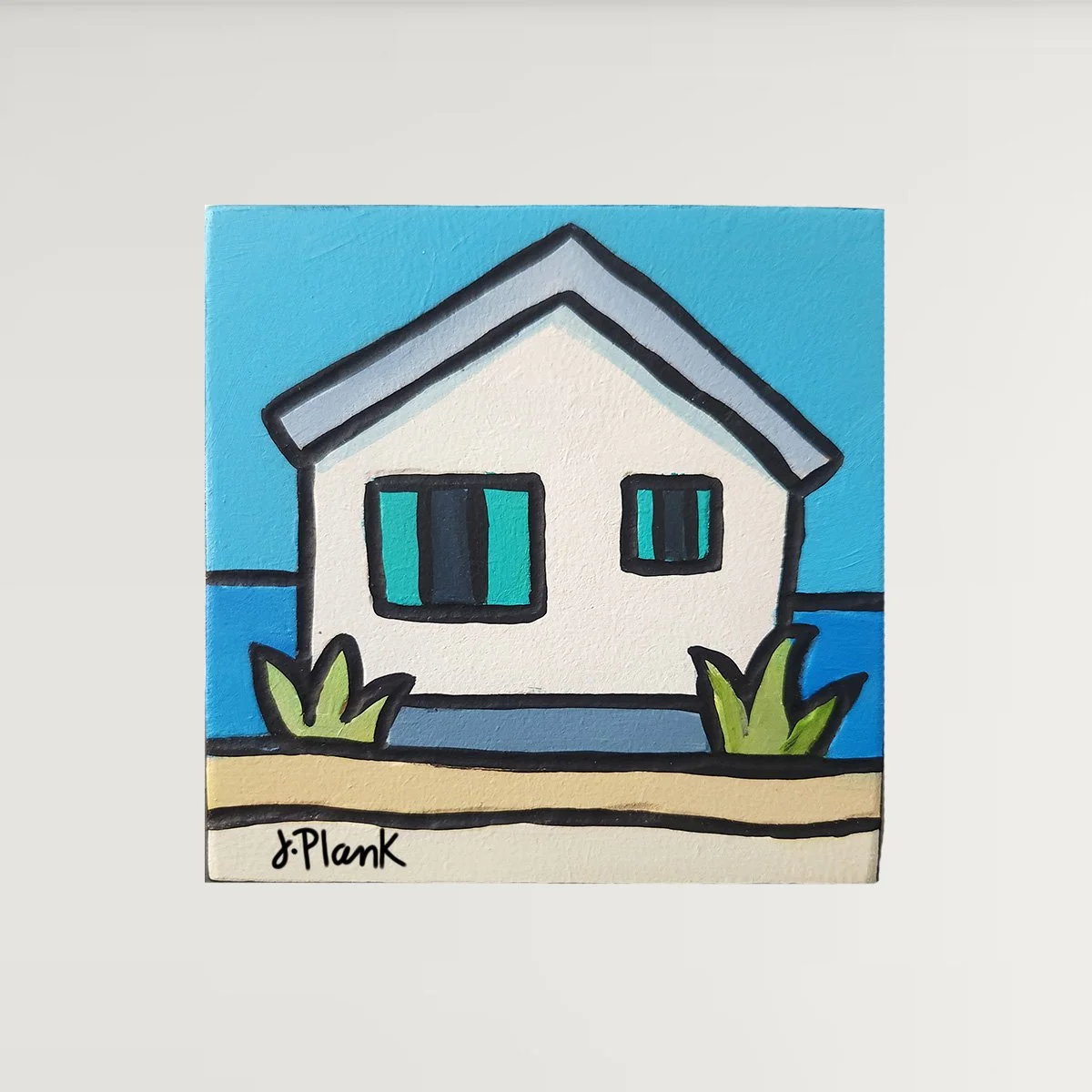 Origial Art - 4" Beach Cottage