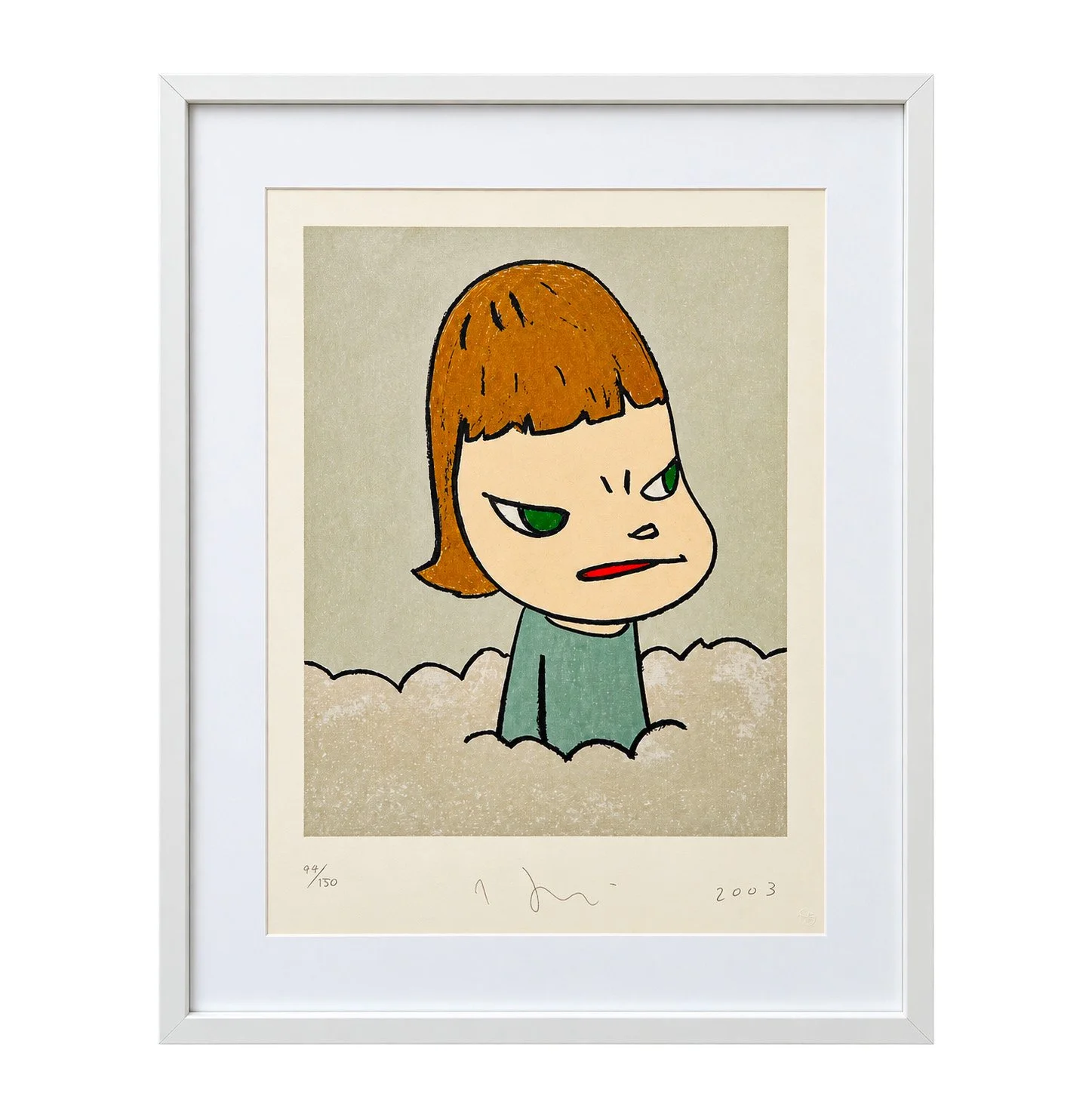 Yoshitomo Nara, In the Cloud, lithographie en couleur