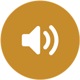 Speaker icon on a gold background