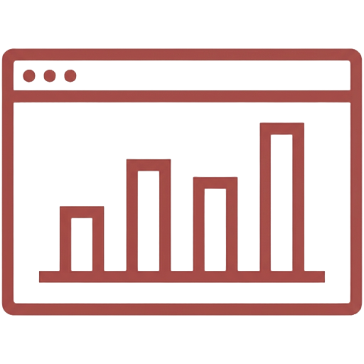A computer screen displaying a bar graph with five bars of varying heights in different colors.