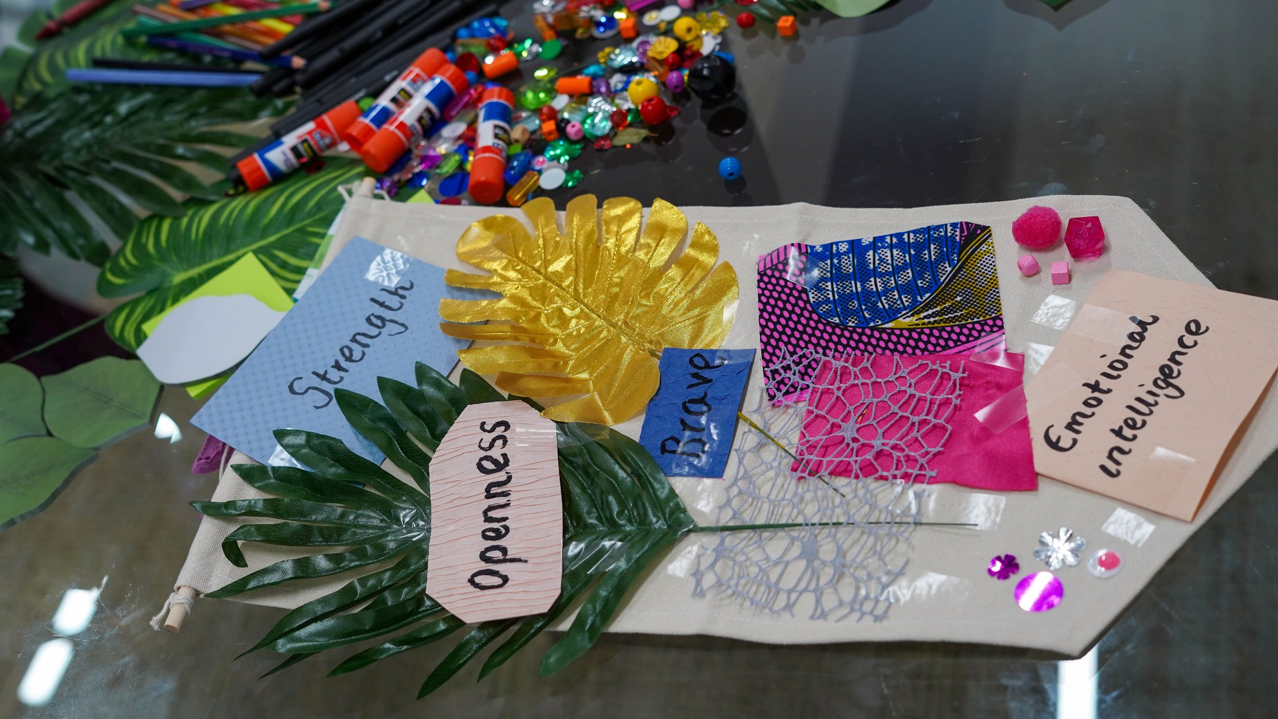Fabric collages