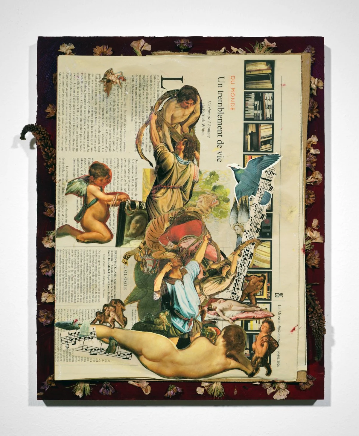 "un tremblement de vie", 20th-21st century mixed media materials - 11" x 14" x 1", $1600