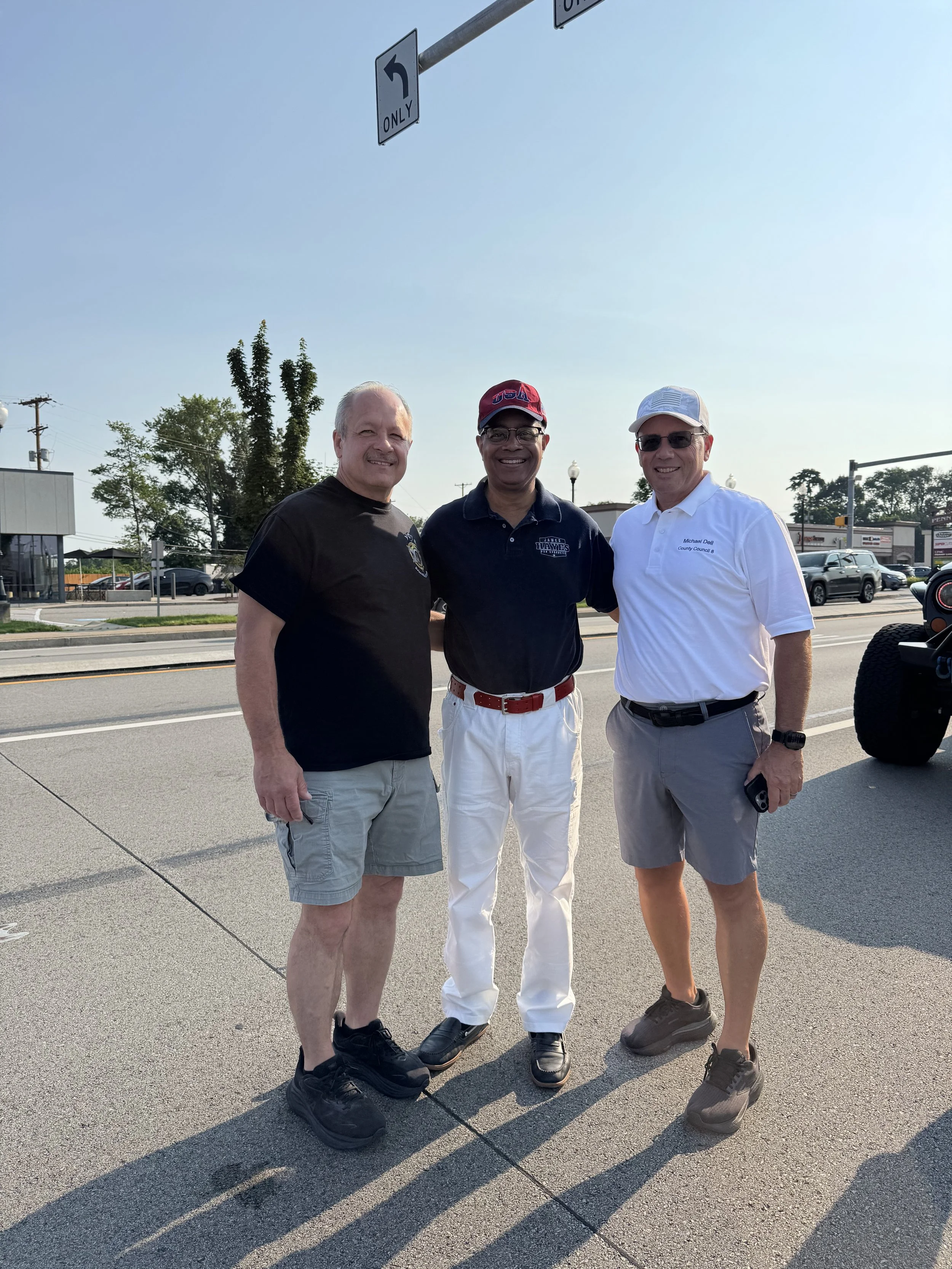 Newly elected RCAC Chair Brain Weismantle, PA-12 Congressional candidate James Hayes, and new RCAC Finance Chair Mike Dell
