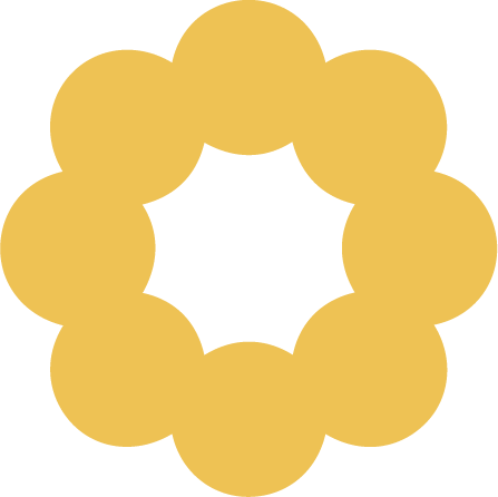 Gold-colored flower-shaped ring with a cut-out center.