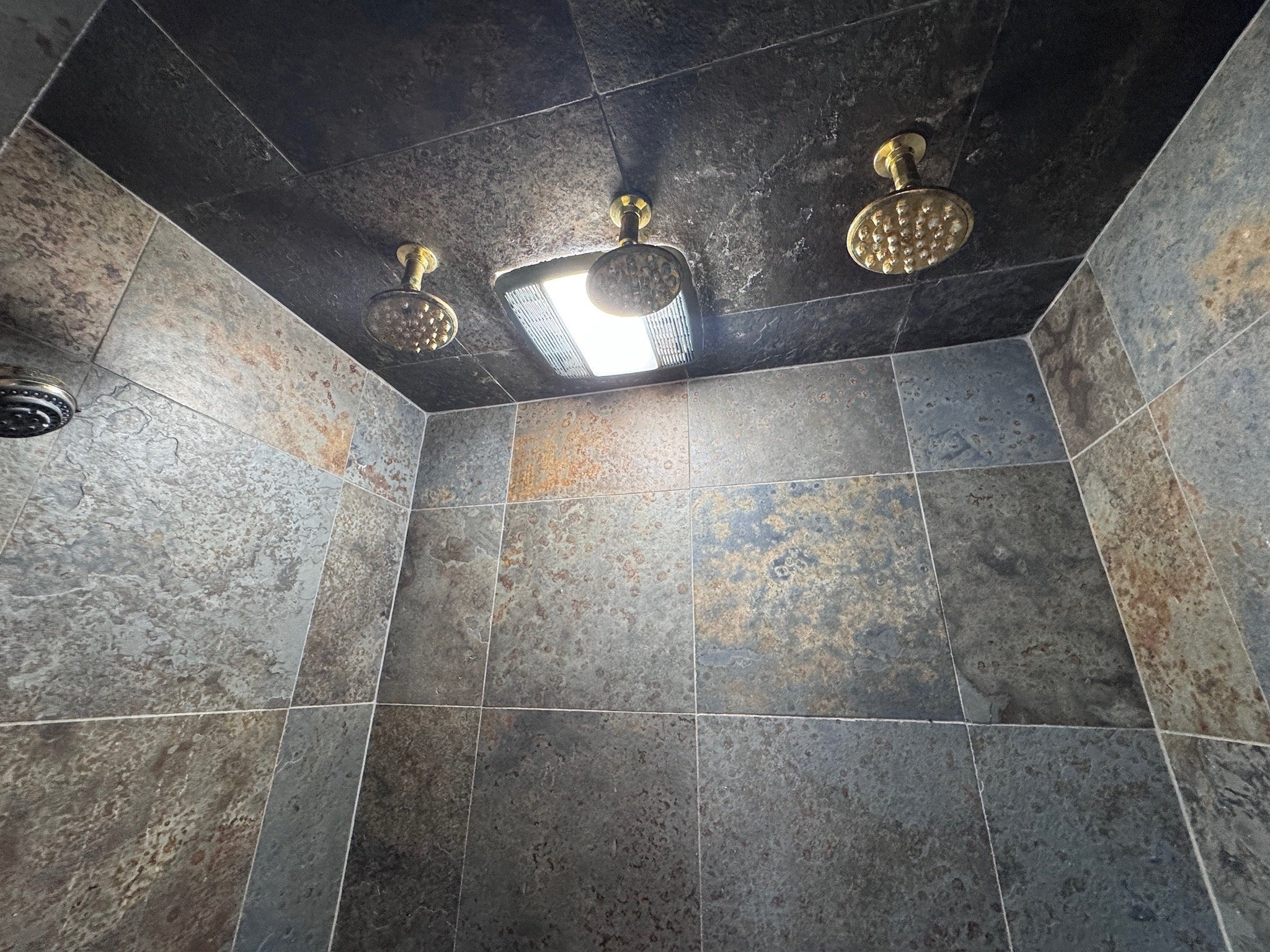 2nd floor bathroom Brazilian slate shower