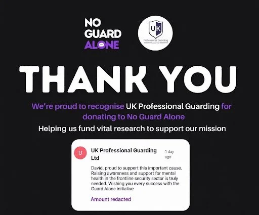 UKPGL Proud to Support the No Guard Alone Initiative