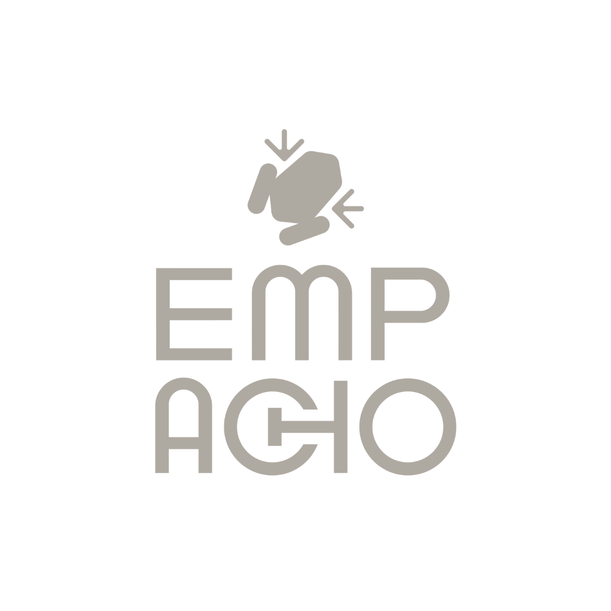Logo with a stylized frog illustration and the words 'EMP ACHO' in bold letters.